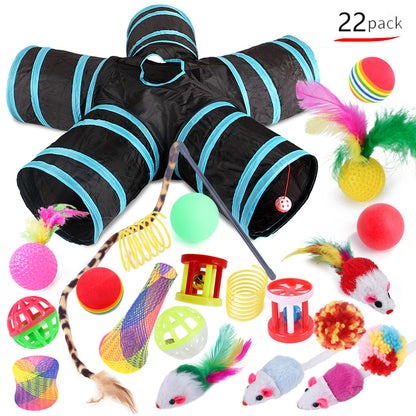 Cat Toy Set Funny Cat Assembled Toys Cat Tunnel Cat Tunnel Pet Supplies - Premium 0 from My Needy Pets - Just $29.65! Shop now at My Needy Pets