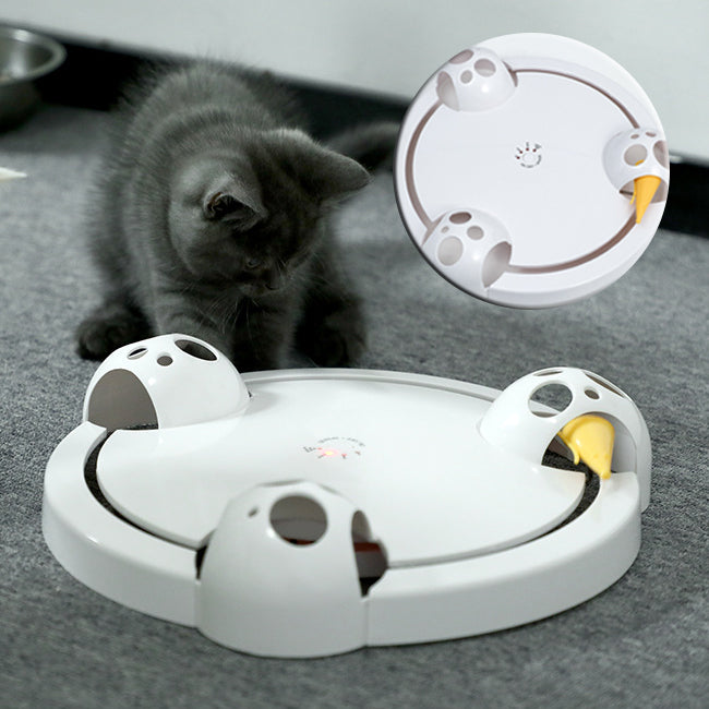 Electric Cat Toy  Wheel Crazy White Cat Catching Mouse Automatic Turntable Cats Toys - Premium 0 from Pawsnplayboutique Dba My Needy Pets - Just $34.09! Shop now at My Needy Pets