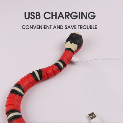 Smart Sensing Snake Cat Toys Electric Interactive Toys For Cats USB Charging Cat Accessories For Pet Dogs Game Play Toy - Premium 4 from Pawsnplayboutique Dba My Needy Pets - Just $22.08! Shop now at My Needy Pets