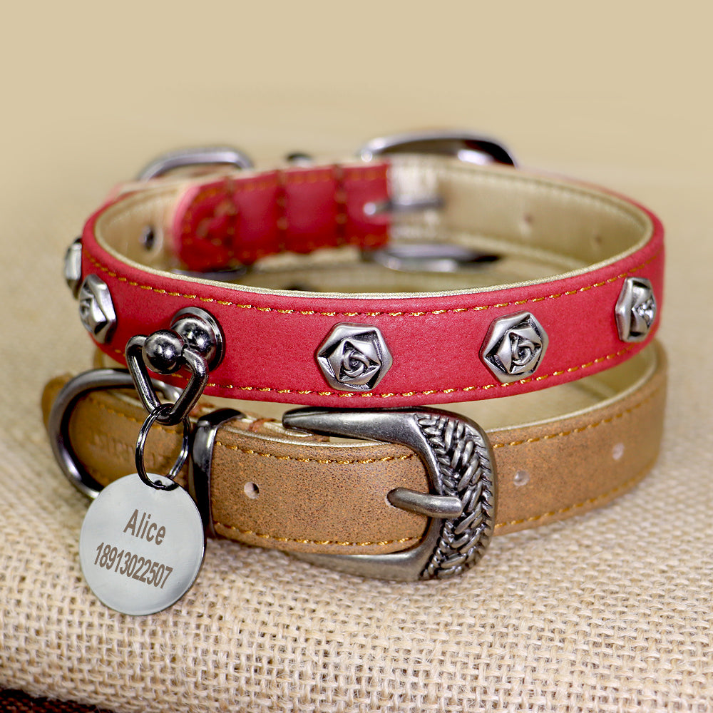 Pet leather collar - Premium 7 from My Needy Pets - Just $49.95! Shop now at My Needy Pets