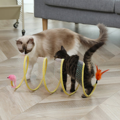 Cat Pets Toys Mouse Shape Balls Foldable Cat Kitten Play Tunnel Funny Cat Stick Mouse Supplies Simulation Mouse Pet Accessories - Premium 0 from My Needy Pets - Just $10.99! Shop now at My Needy Pets