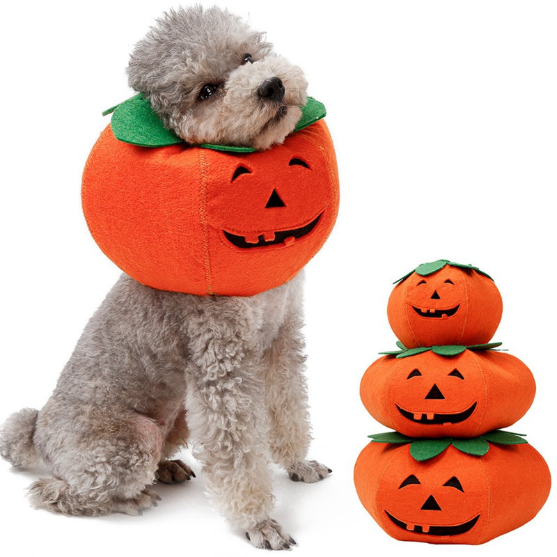 Pet Halloween Pumpkin Collars Cute Pet Cosplay Accessories - Premium 0 from My Needy Pets - Just $3.32! Shop now at My Needy Pets