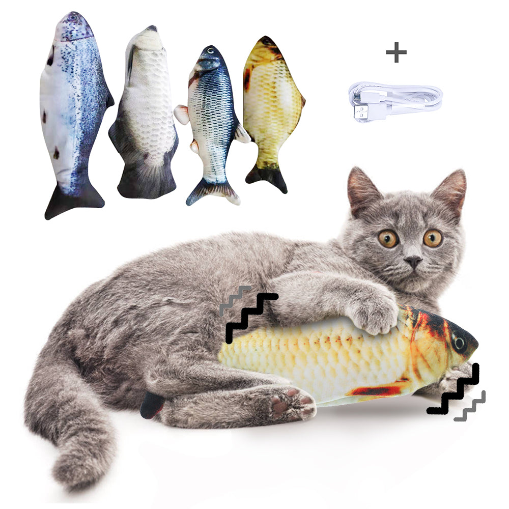 Without Cat Nip Version - Electric Jumping Fish Simulation Electric Fish Toy - Premium 0 from My Store - Just $3.99! Shop now at My Needy Pets