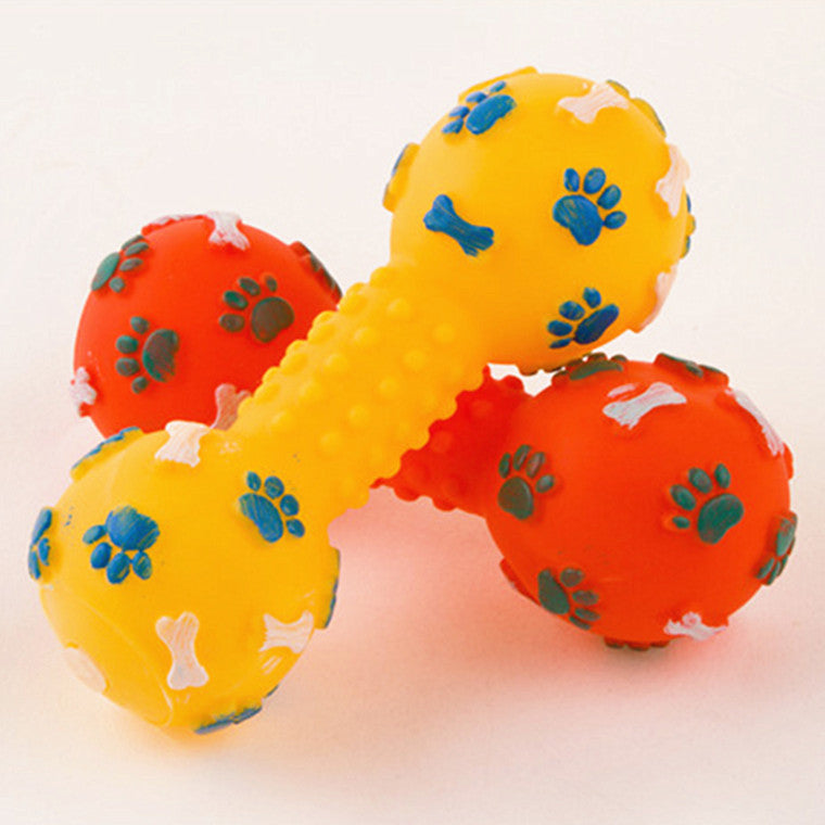 Pet Dumbbell Sound Toys Silicone Dog Toys Teeth bite 13CM Dog Training Guide Toys - Premium 0 from My Needy Pets - Just $0.92! Shop now at My Needy Pets