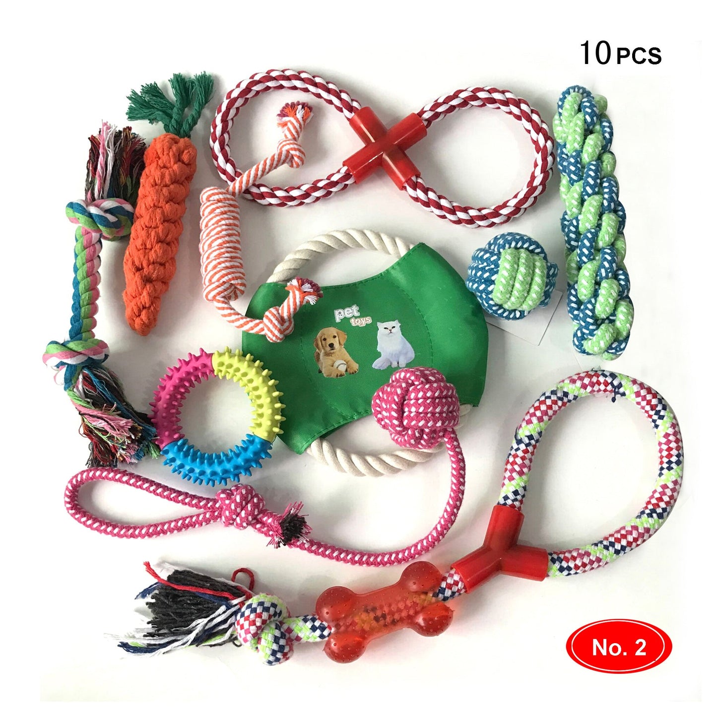 Dog cotton rope nibble toy set - Premium 0 from My Needy Pets - Just $6.79! Shop now at My Needy Pets