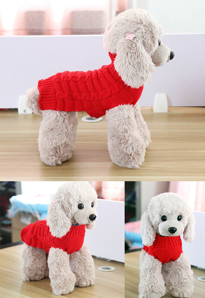 Cashmere Twisted Rope Pet Sweater, Dog Clothes, Pet Products - Premium 0 from My Needy Pets - Just $12.65! Shop now at My Needy Pets