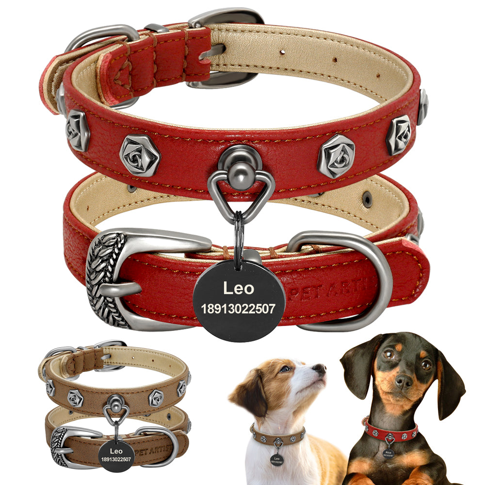 Pet leather collar - Premium 7 from My Needy Pets - Just $49.95! Shop now at My Needy Pets