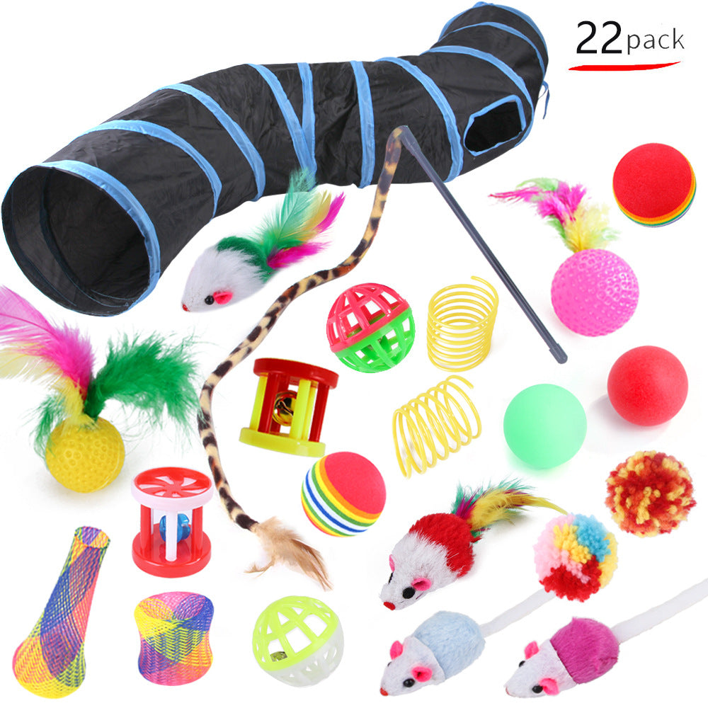 Cat Toy Set Funny Cat Assembled Toys Cat Tunnel Cat Tunnel Pet Supplies - Premium 0 from My Needy Pets - Just $29.65! Shop now at My Needy Pets