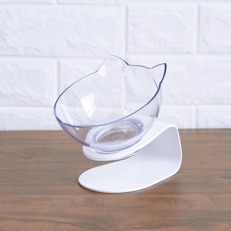 Non Slip Double Cat Bowl With Raised Stand Pet Food Cat Feeder Protect Cervical Vertebra Dog Bowl Transparent Pet Products - Premium 0 from My Needy Pets - Just $4.65! Shop now at My Needy Pets