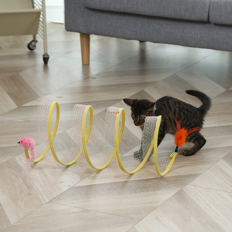 Cat Pets Toys Mouse Shape Balls Foldable Cat Kitten Play Tunnel Funny Cat Stick Mouse Supplies Simulation Mouse Pet Accessories - Premium 0 from My Needy Pets - Just $10.99! Shop now at My Needy Pets