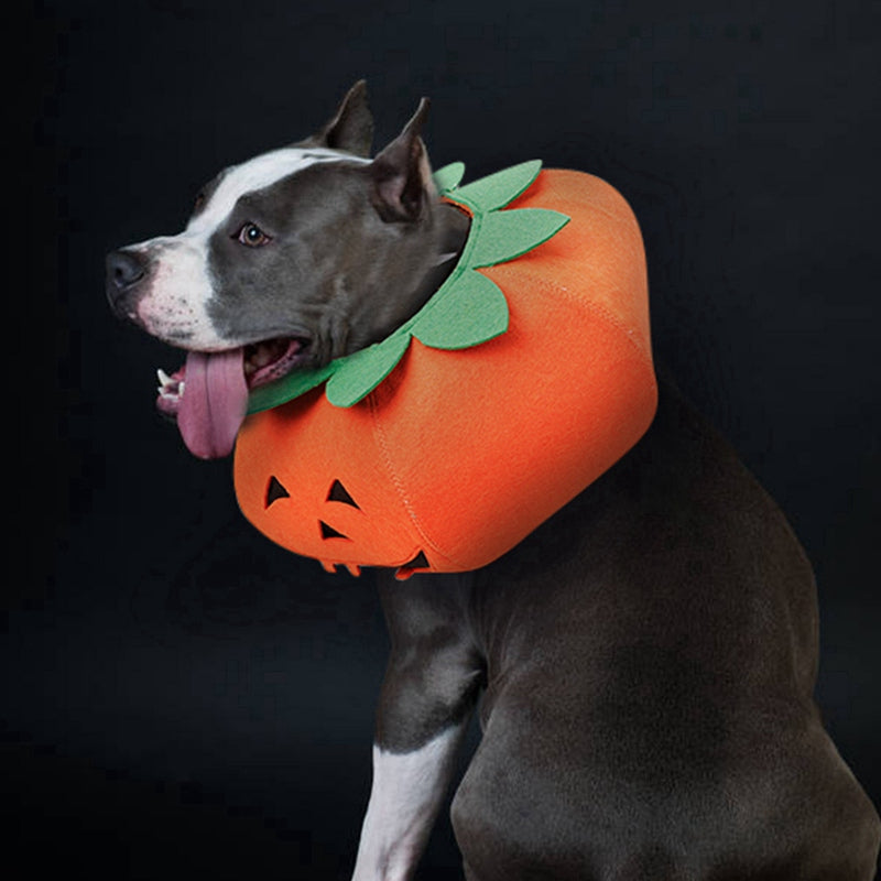 Pet Halloween Pumpkin Collars Cute Pet Cosplay Accessories - Premium 0 from My Needy Pets - Just $3.32! Shop now at My Needy Pets