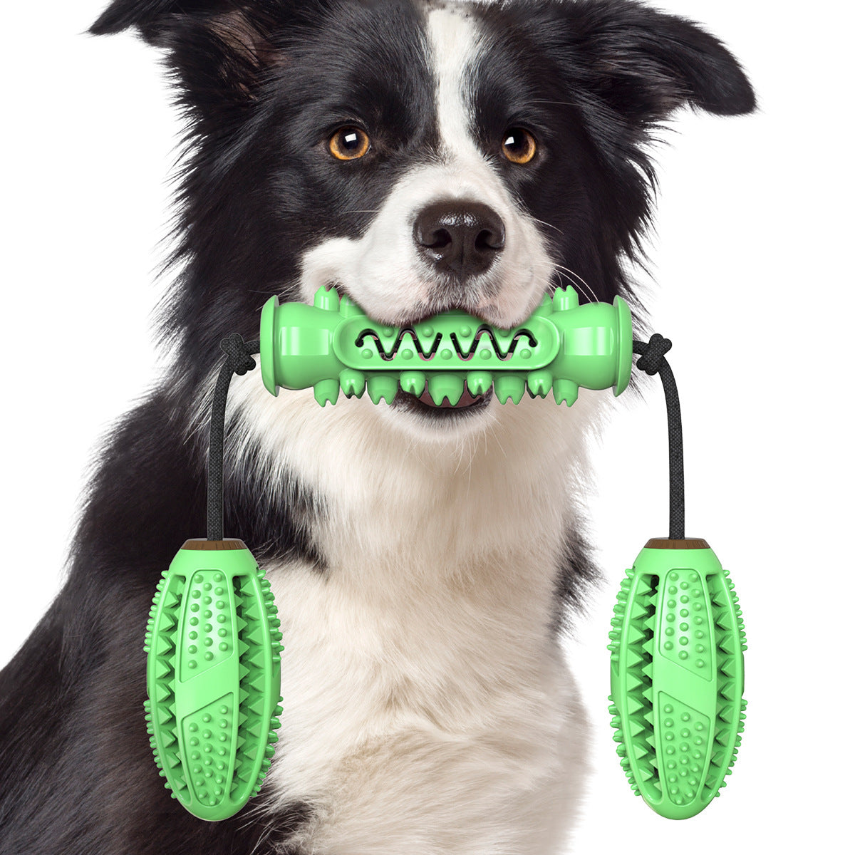 Rubber Bone Dog Chew Toy & Toothbrush for Teeth Cleaning - Premium 0 from Pawsnplayboutique Dba My Needy Pets - Just $9.79! Shop now at My Needy Pets