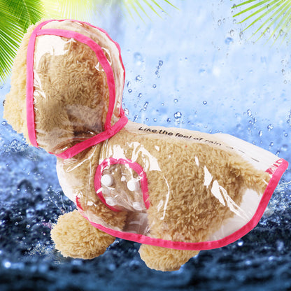 Transparent pet raincoat - Premium 0 from My Needy Pets - Just $1.97! Shop now at My Needy Pets