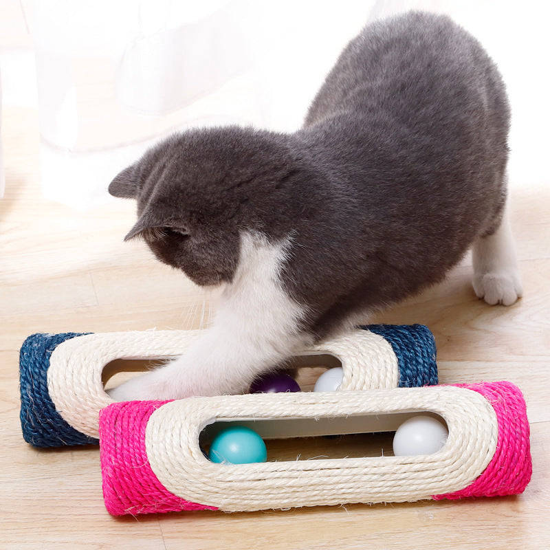 Long Sisal Drum Cat Toys Three - Premium 0 from Pawsnplayboutique Dba My Needy Pets - Just $9.14! Shop now at My Needy Pets