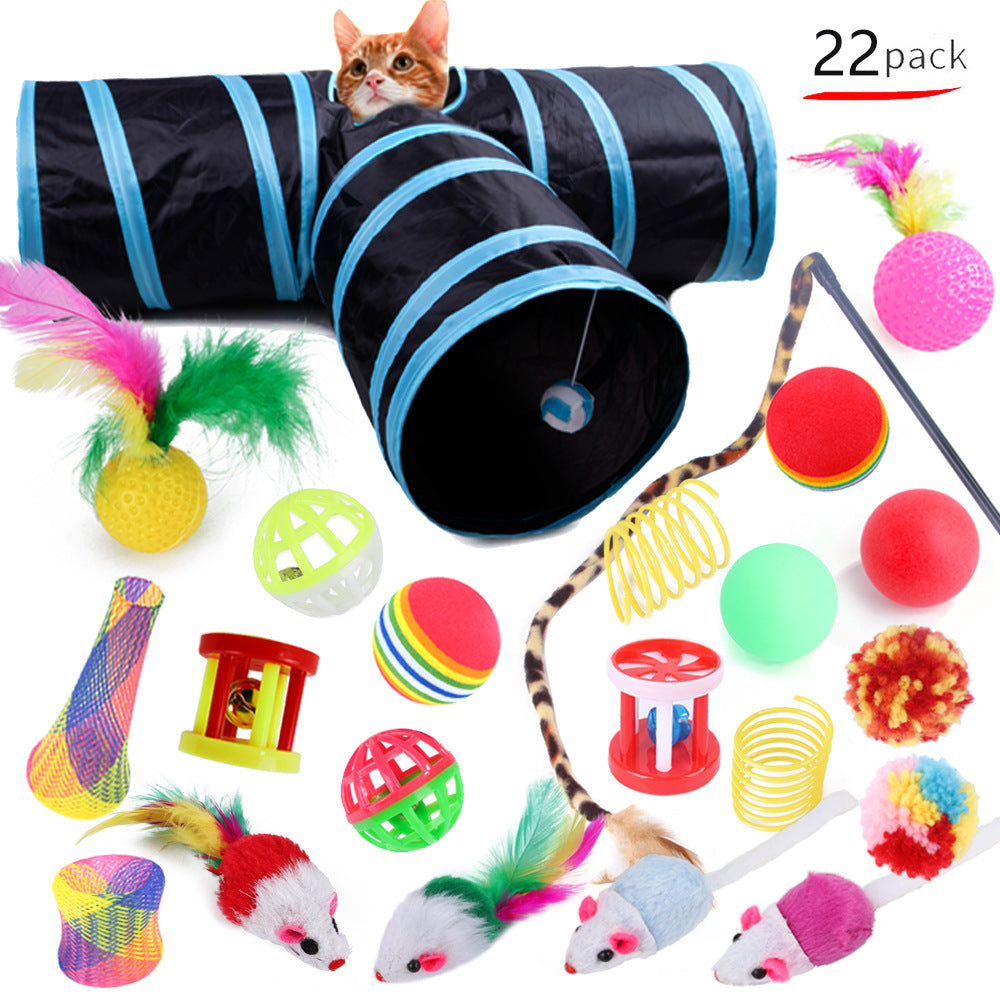 Cat Toy Set Funny Cat Assembled Toys Cat Tunnel Cat Tunnel Pet Supplies - Premium 0 from My Needy Pets - Just $29.65! Shop now at My Needy Pets