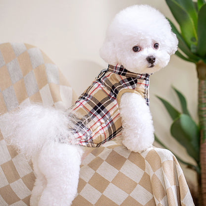 Winter Pet Dog Clothes Heavy Cotton Pet Clothes Jacket Plaid Zipper Down Jacket Pets Supplies - Premium 0 from My Needy Pets - Just $11.99! Shop now at My Needy Pets