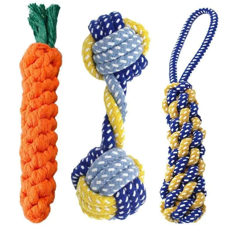 Bite-Resistant Molar Rope Knot Toy for Small and Medium Dogs - Cotton Rope - Premium 0 from My Needy Pets - Just $6.79! Shop now at My Needy Pets