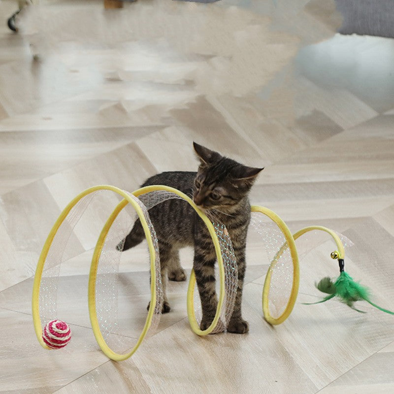 Cat Pets Toys Mouse Shape Balls Foldable Cat Kitten Play Tunnel Funny Cat Stick Mouse Supplies Simulation Mouse Pet Accessories - Premium 0 from My Needy Pets - Just $10.99! Shop now at My Needy Pets