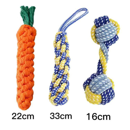 Bite-Resistant Molar Rope Knot Toy for Small and Medium Dogs - Cotton Rope - Premium 0 from My Needy Pets - Just $6.79! Shop now at My Needy Pets