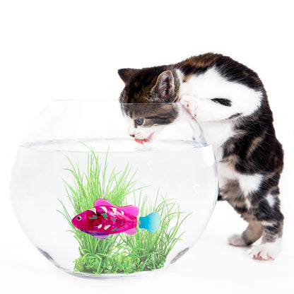 Pet Fish Electronic Cat Toys With Grass LED Light Toys - Premium 0 from My Needy Pets - Just $1.51! Shop now at My Needy Pets