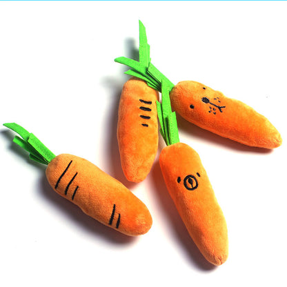 Pet Toys Cat Dog Plush Chew Toy Molar Carrot Squeak Toy - Premium 0 from Pawsnplayboutique Dba My Needy Pets - Just $5.48! Shop now at My Needy Pets