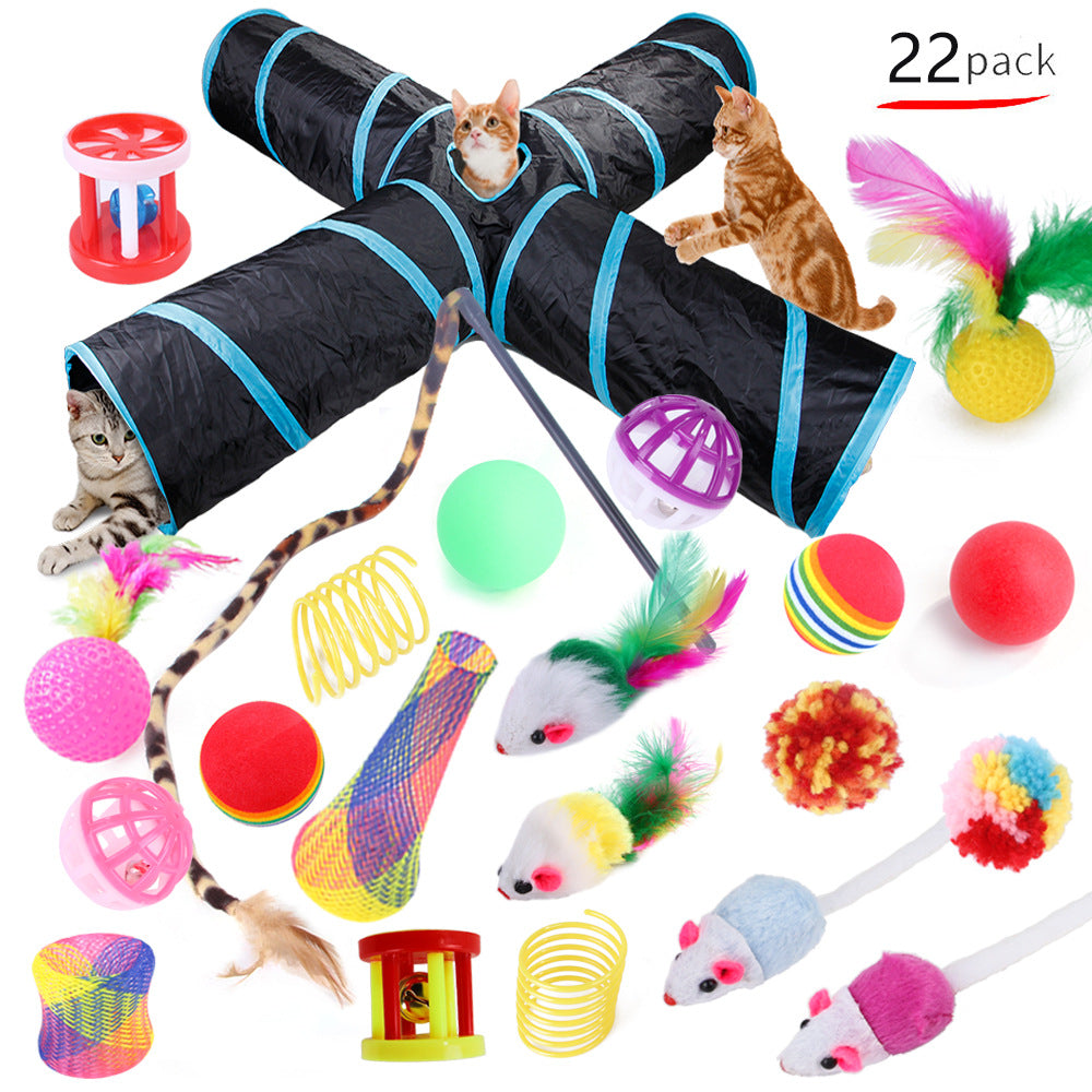 Cat Toy Set Funny Cat Assembled Toys Cat Tunnel Cat Tunnel Pet Supplies - Premium 0 from My Needy Pets - Just $29.65! Shop now at My Needy Pets