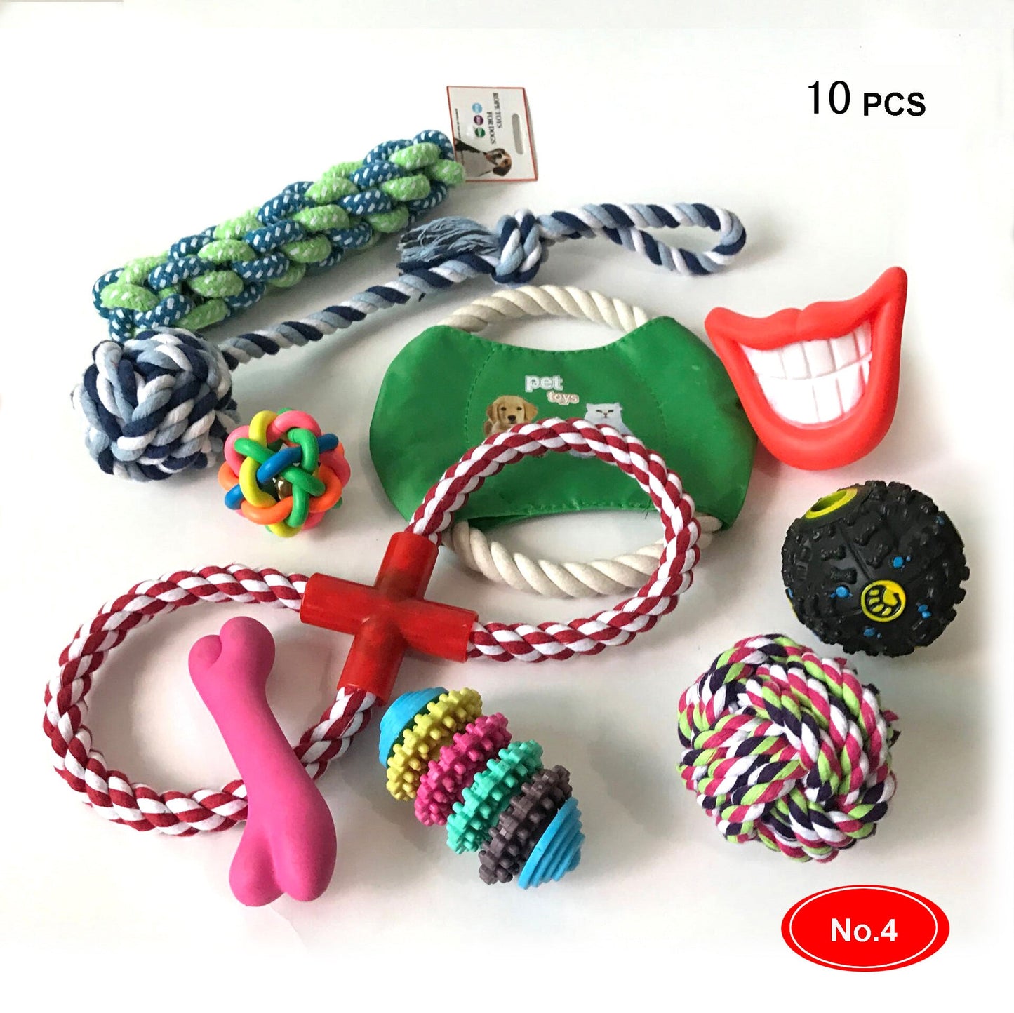 Dog cotton rope nibble toy set - Premium 0 from My Needy Pets - Just $6.79! Shop now at My Needy Pets