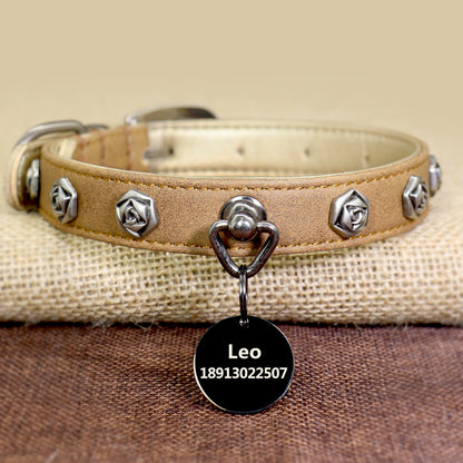 Pet leather collar - Premium 7 from My Needy Pets - Just $49.95! Shop now at My Needy Pets