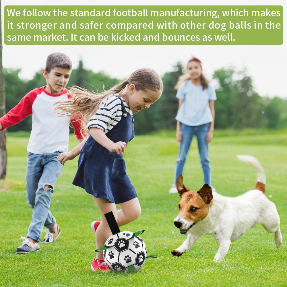 Dog Toys Interactive Pet Football Toys with Grab Tabs Dog Outdoor training Soccer Pet Bite Chew Balls for Dog accessories - Premium 5 from Pawsnplayboutique Dba My Needy Pets - Just $23.36! Shop now at My Needy Pets