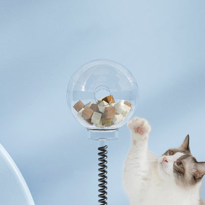 Cat Leakage Food 2 In 1 Toys Turntable Ball Toys Kitten Funny Cat Training Spring Ball Cat Supplies Pet Products - Premium 0 from My Needy Pets - Just $19.95! Shop now at My Needy Pets