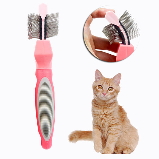 Pet Self Cleaning Hair Brush Cleaning Pets Supplies Cat Double Sided Soft Comb - Premium 0 from My Needy Pets - Just $8.65! Shop now at My Needy Pets