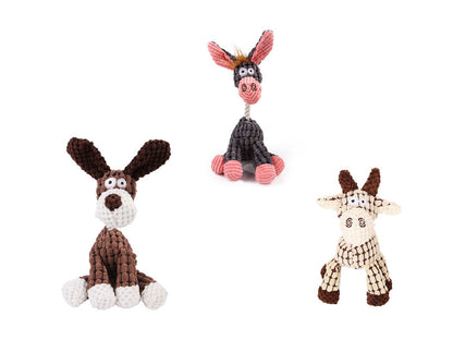 Dog Toy Plush Donkey Chewing Toy - Premium 0 from My Needy Pets - Just $4.79! Shop now at My Needy Pets