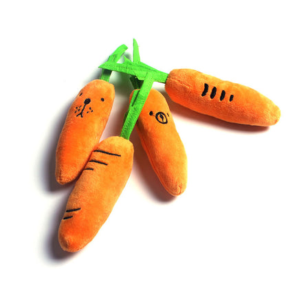 Pet Toys Cat Dog Plush Chew Toy Molar Carrot Squeak Toy - Premium 0 from Pawsnplayboutique Dba My Needy Pets - Just $5.48! Shop now at My Needy Pets