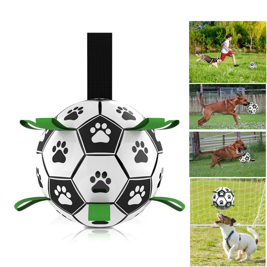 Dog Toys Interactive Pet Football Toys with Grab Tabs Dog Outdoor training Soccer Pet Bite Chew Balls for Dog accessories - Premium 5 from Pawsnplayboutique Dba My Needy Pets - Just $23.36! Shop now at My Needy Pets