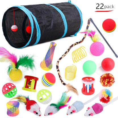 Cat Toy Set Funny Cat Assembled Toys Cat Tunnel Cat Tunnel Pet Supplies - Premium 0 from My Needy Pets - Just $29.65! Shop now at My Needy Pets