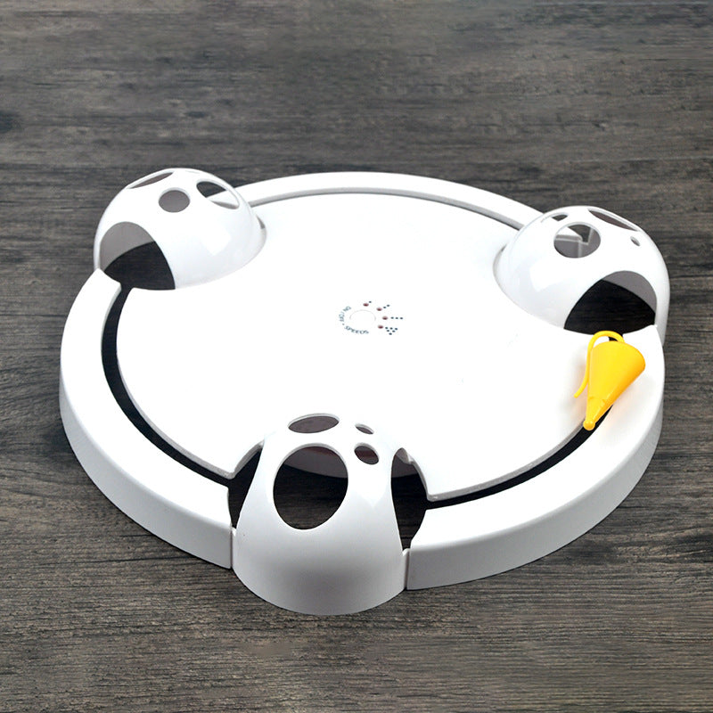 Electric Cat Toy  Wheel Crazy White Cat Catching Mouse Automatic Turntable Cats Toys - Premium 0 from Pawsnplayboutique Dba My Needy Pets - Just $34.09! Shop now at My Needy Pets