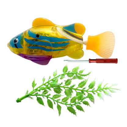 Pet Fish Electronic Cat Toys With Grass LED Light Toys - Premium 0 from My Needy Pets - Just $1.51! Shop now at My Needy Pets