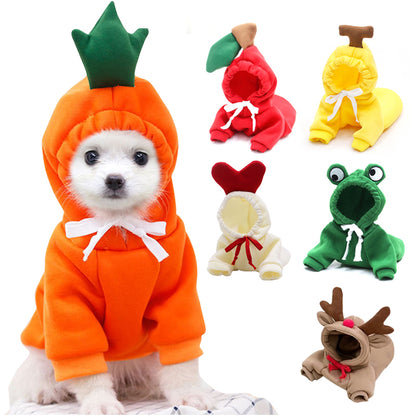 Dog Autumn And Winter Clothing Small And Medium Dog Love Two Legged Cat Cute Pet Clothing - Premium 0 from My Needy Pets - Just $13.95! Shop now at My Needy Pets