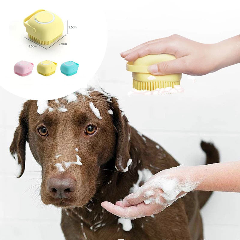 Silicone Dog Bath Massage Gloves Brush Pet Cat Bathroom Cleaning Tool Comb Brush For Dog Can Pour Shampoo Dog Grooming Supplies - Premium 0 from My Needy Pets - Just $13.51! Shop now at My Needy Pets