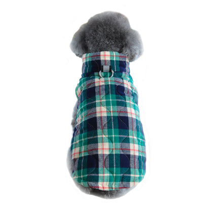 Winter Pet Dog Clothes Heavy Cotton Pet Clothes Jacket Plaid Zipper Down Jacket Pets Supplies - Premium 0 from My Needy Pets - Just $11.99! Shop now at My Needy Pets