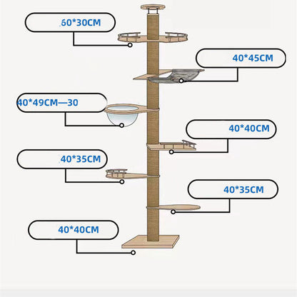 Tongtian Column Climbing Frame Cat Toys - Premium 0 from Pawsnplayboutique Dba My Needy Pets - Just $126.46! Shop now at My Needy Pets