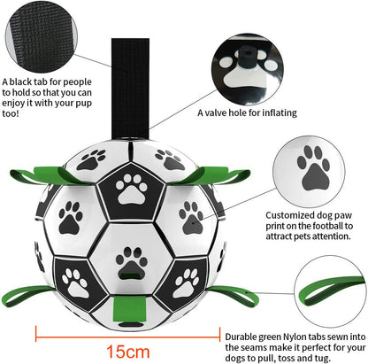 Dog Toys Interactive Pet Football Toys with Grab Tabs Dog Outdoor training Soccer Pet Bite Chew Balls for Dog accessories - Premium 5 from Pawsnplayboutique Dba My Needy Pets - Just $23.36! Shop now at My Needy Pets