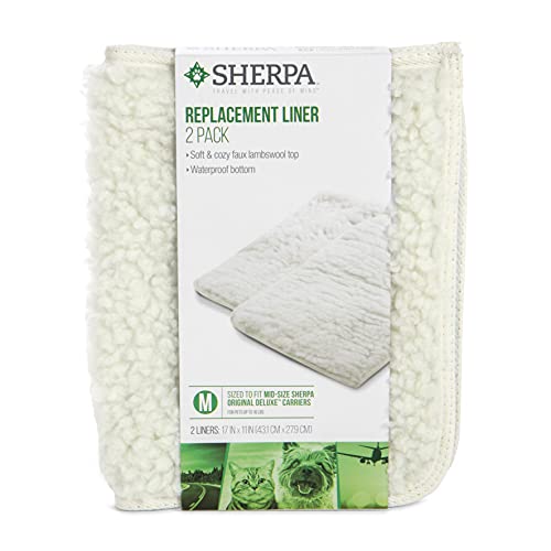 Sherpa (2 Count) Replacement Liners for Travel Pet Carriers - White, Medium - Premium Pet Supplies from Sherpa - Just $12.68! Shop now at My Needy Pets