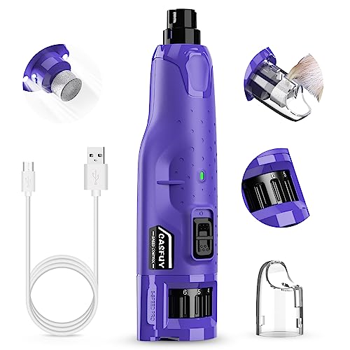 Casfuy Dog Nail Grinder Quiet - (45db) 6-Speed Pet Nail Grinder with 2 LED Lights for Large Medium Small Puppy Dogs/Cats, Professional 3 Ports Rechargeable Electric Dog Nail Trimmer with Dust Cap (P) - Premium Pet Supplies from casfuy - Just $25.49! Shop now at My Needy Pets