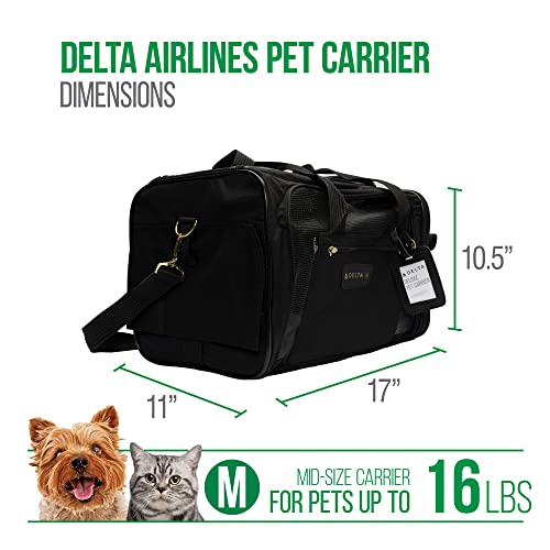 Sherpa Delta Airlines Travel Pet Carrier, Airline Approved & Guaranteed On Board - Black, Medium - Premium Pet Supplies from Sherpa - Just $47.99! Shop now at My Needy Pets