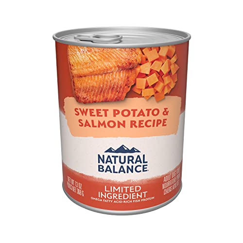 Natural Balance Limited Ingredient Adult Grain-Free Wet Canned Dog Food, Sweet Potato & Salmon Recipe, 13 Ounce (Pack of 12) - Premium Pet Supplies from NaturalBalance - Just $45.37! Shop now at My Needy Pets