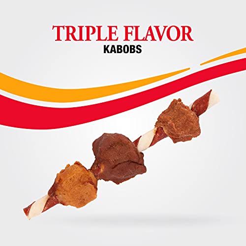 Good'N'Fun Triple Flavored Rawhide Kabobs For Dogs, 4-Ounce - Premium Pet Supplies from GoodNFun - Just $3.78! Shop now at My Needy Pets