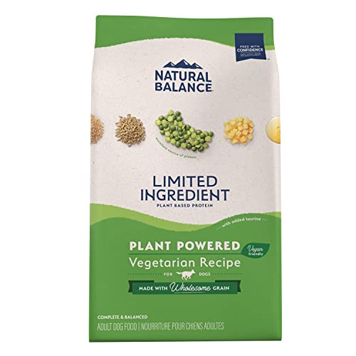 Natural Balance Limited Ingredient Adult Dry Dog Food with Vegan Plant Based Protein and Healthy Grains, Vegetarian Recipe, 24 Pound (Pack of 1) - Premium Pet Supplies from NaturalBalance - Just $69.33! Shop now at My Needy Pets