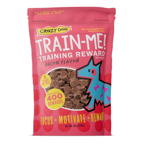 Crazy Dog Train-Me! Training Reward Dog Treats 16 Oz., Bacon Regular - Premium Pet Supplies from CrazyDog - Just $13.24! Shop now at My Needy Pets