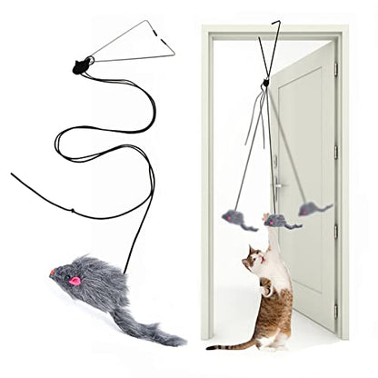 Kalimdor Interactive Cat Feather Toys,Retractable Teaser Toy ，Hanging Interactive Toys for Indoor Cats Kitten Play Chase Exercise, Kitten Mental Exercise Toys (1 Pack) - Premium Pet Supplies from Kalimdor - Just $6.99! Shop now at My Needy Pets